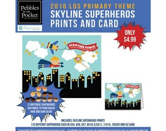 Primary 2016 Skyline Superhero Kids (12) Prints/Card - BB