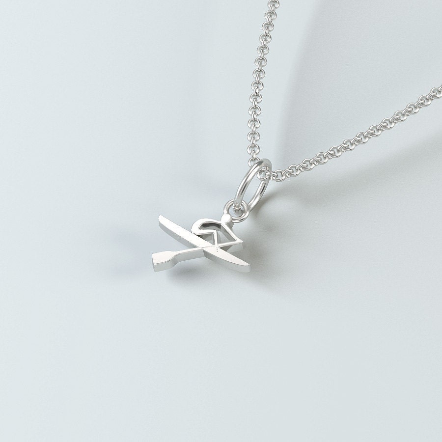 Rower pendant Sterling Silver Rowing Pendant Rowing Jewelry
