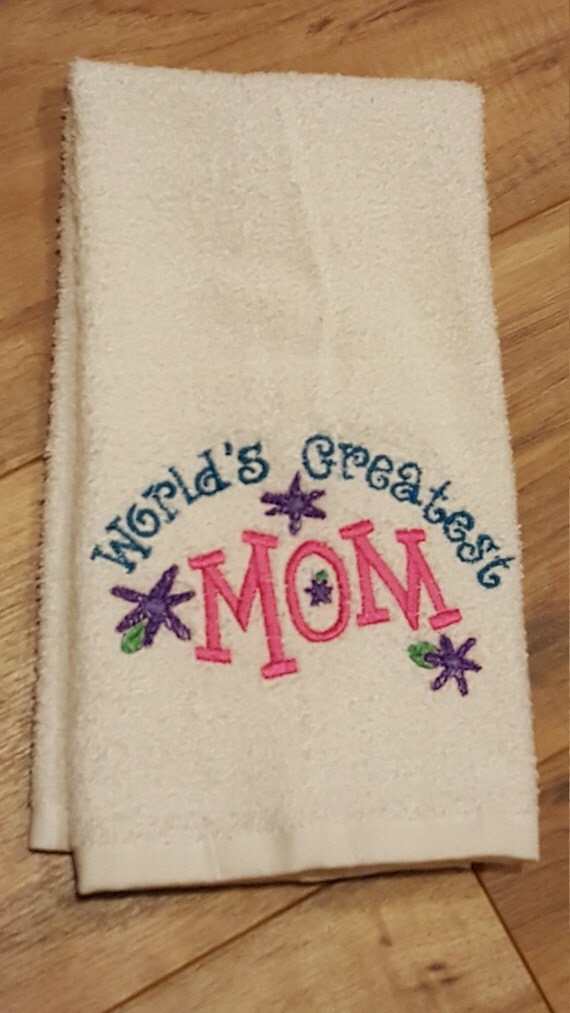 Hand towel mom mother's day birthday world's