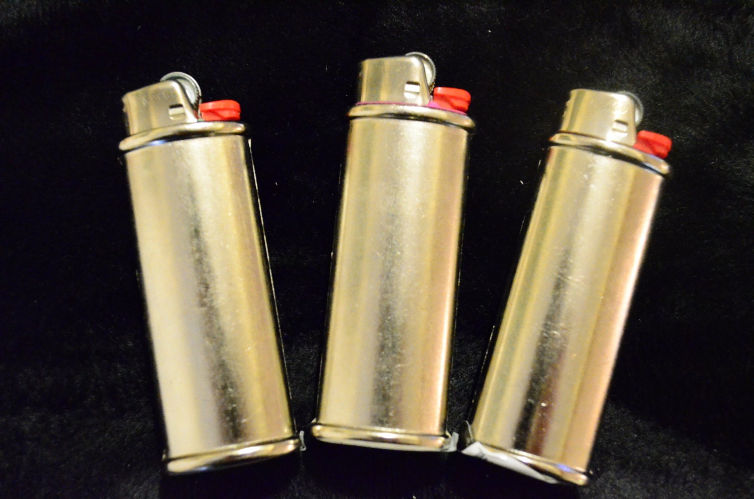 3 pack Three Blank Bic Lighter Case Cover Holder Metal