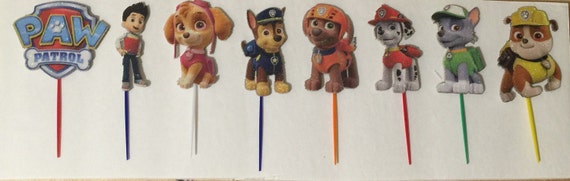 Items similar to Paw Patrol cupcake toppers/stickers (10) on Etsy