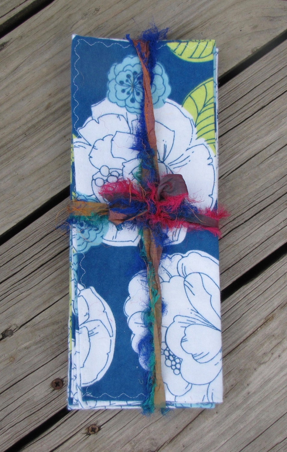 Reusable Flannel Napkins set of 10 by GreenUtopiaKC on Etsy