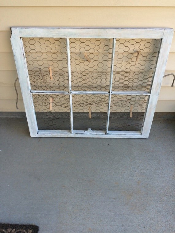 Vintage distressed window frame wall decor picture frame