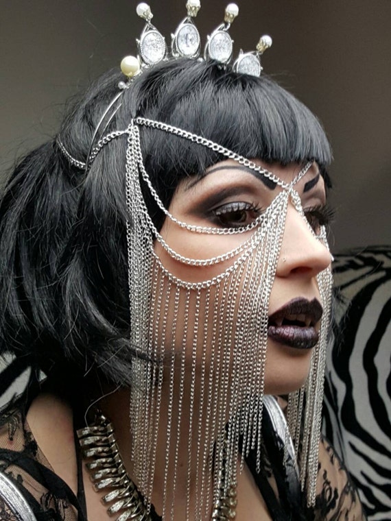 Silver Chain face veil