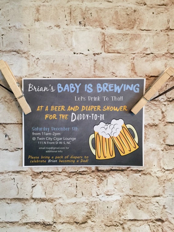 Customizable Daddy Baby Shower Invitations digital printable