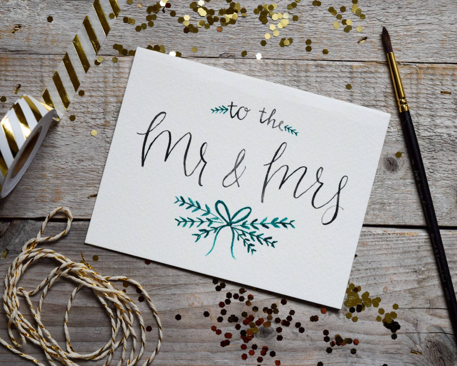 Mr & Mrs Wedding Card Wedding Congratulations Card