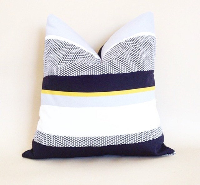 Cushion cover grey black and yellow pillow cover by COLASHOME