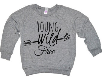 young wild and free t shirt