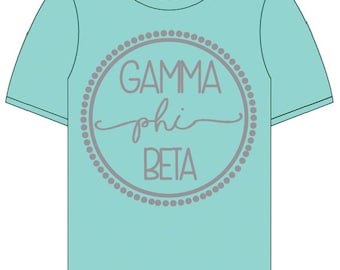 Gamma Phi Beta // Gamma Phi // Sorority Comfort Color Short Sleeve Signature 2.0 Tshirt // Choose Your Color