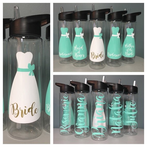 Bridesmaid Gift Wedding Water Bottle Bridal Party Bottles