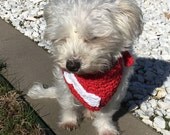 Red dog bandana, crochet bandana for pets, cat bandana, dog crochet scarf, pet crochet scarf, dog kerchief, triangular dog scarf, pet scarf Red dog bandana, crochet bandana for pets, cat bandana, dog crochet scarf, pet crochet scarf, dog kerchief, triangular dog scarf, pet scarf