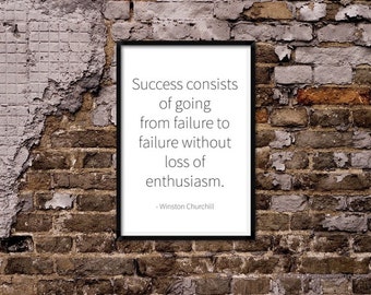 Success & Failure. Winston Churchill Quote