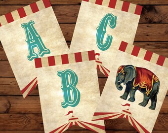 Circus Birthday Party Banner, Circus Party Banner, Circus Birthday Printables, Step Right Up Party Banner, Circus Birthday Party Decor
