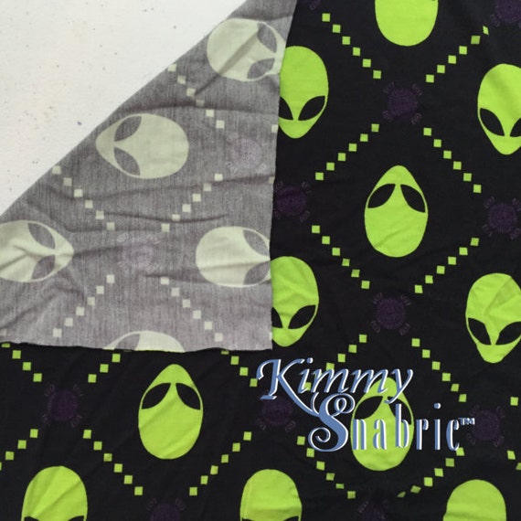 Alien Bamboo Lycra Knit Space Fabric Alien Print Fabric