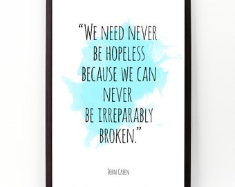 John green quote | Etsy