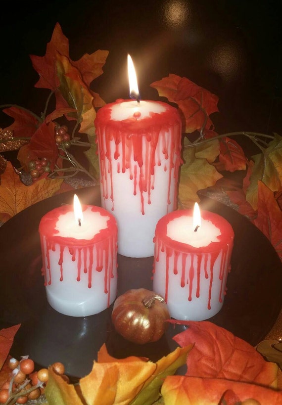 Items similar to Halloween Blood Candles on Etsy