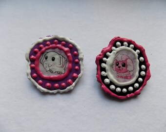 Fairy Kei Squinkies Sticker Melted Bead Pins