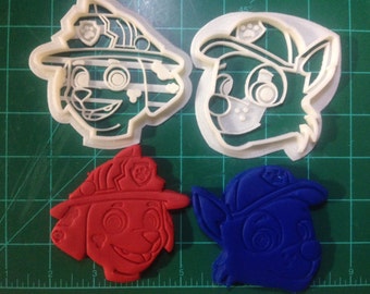 Paw Patrol Marshall and Chase Cookie Cutters