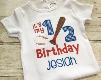 Half birthday boy - half birthday shirt - half birthday outfit boy - 6 months outfit - 6 months photo outfit boy - baby boy clothes