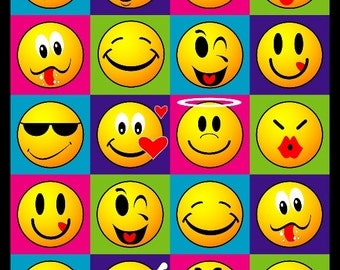 Smiley Faces Beach Towel 30x60