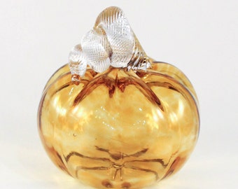 Hand Blown Glass Pumpkin