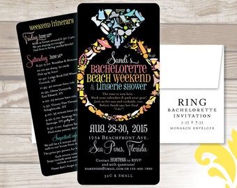 RING . bachelorette invitation