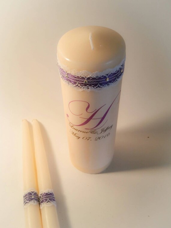 Unity Candle Set Personalized Unity Candle Set Wedding Gift