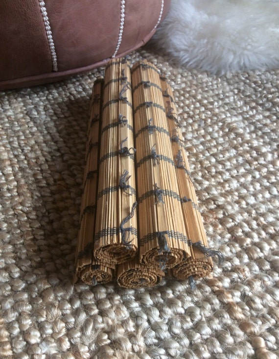 Set of 5 Bamboo Placemats Matchstick Sushi Mats Brown