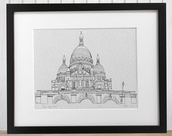 Sacre-Coeur Paris Doodle Print