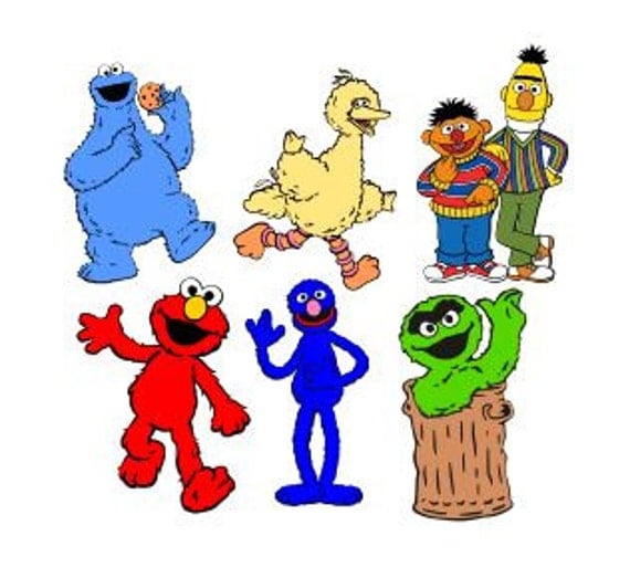 Download Sesame Street Characters Set SVG Studio 3 DXF by ...