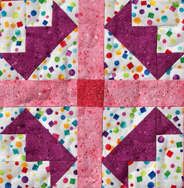 Cross and crowns PDF quilt block pattern quick pieced