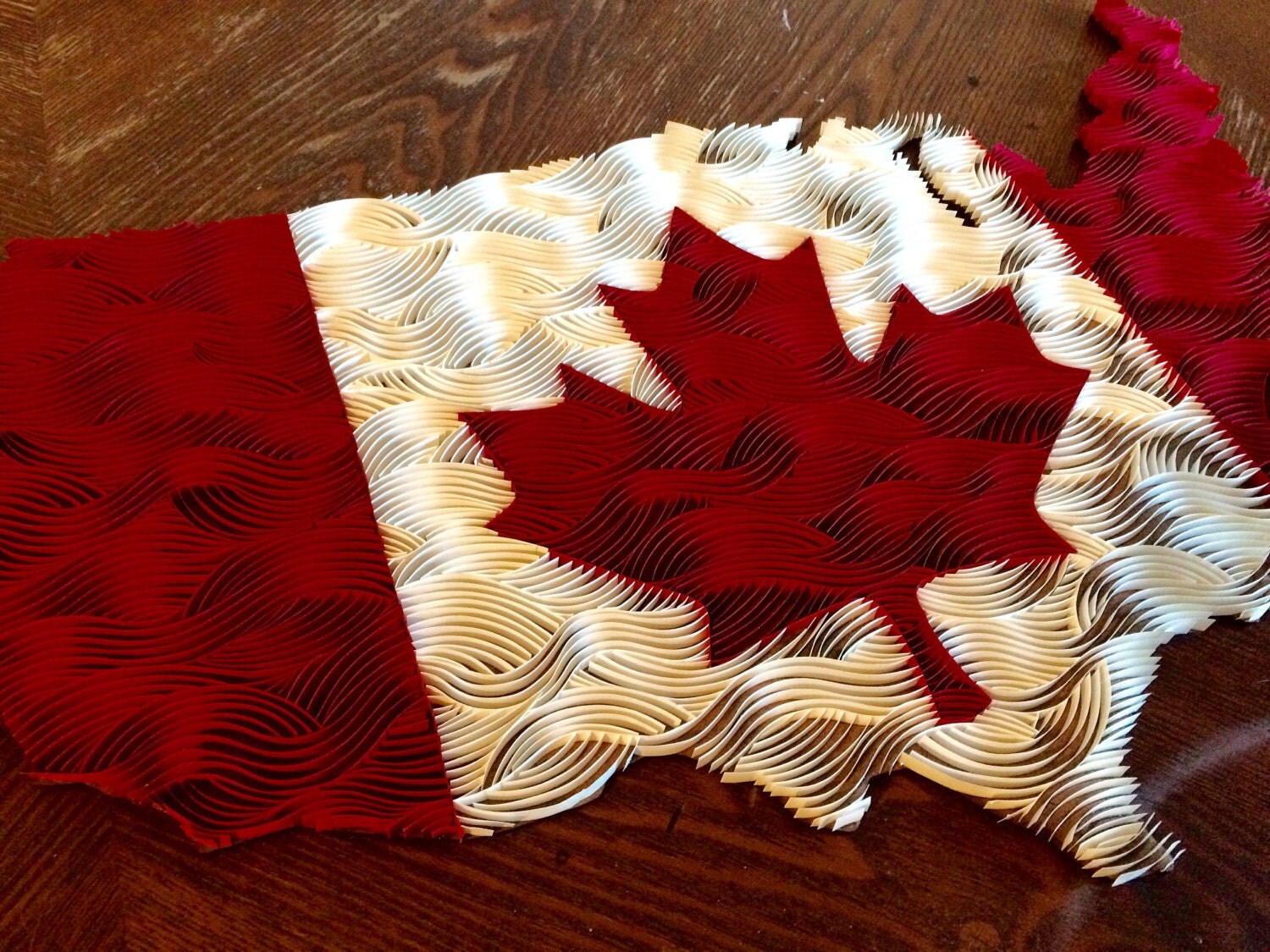 Made to Order Custom Order Quilled Canadan American Flag Wall