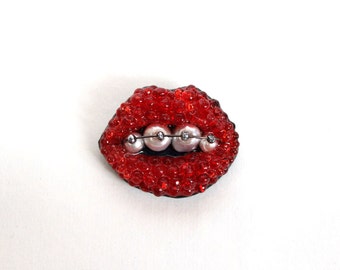 Braces-handmade brooch from stones and beads