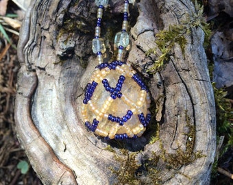 Citrine Dream Seed Bead Necklace, One of a Kind