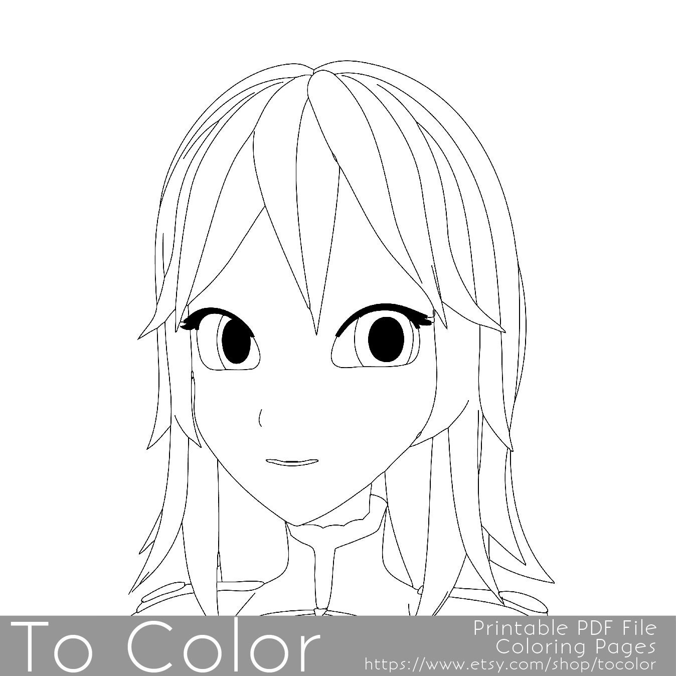 Anime Girl Coloring Pages for Adults People Coloring by ToColor