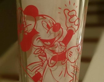 Vintage Mickey Mouse Glass Counter Service/Silk Screened Glass