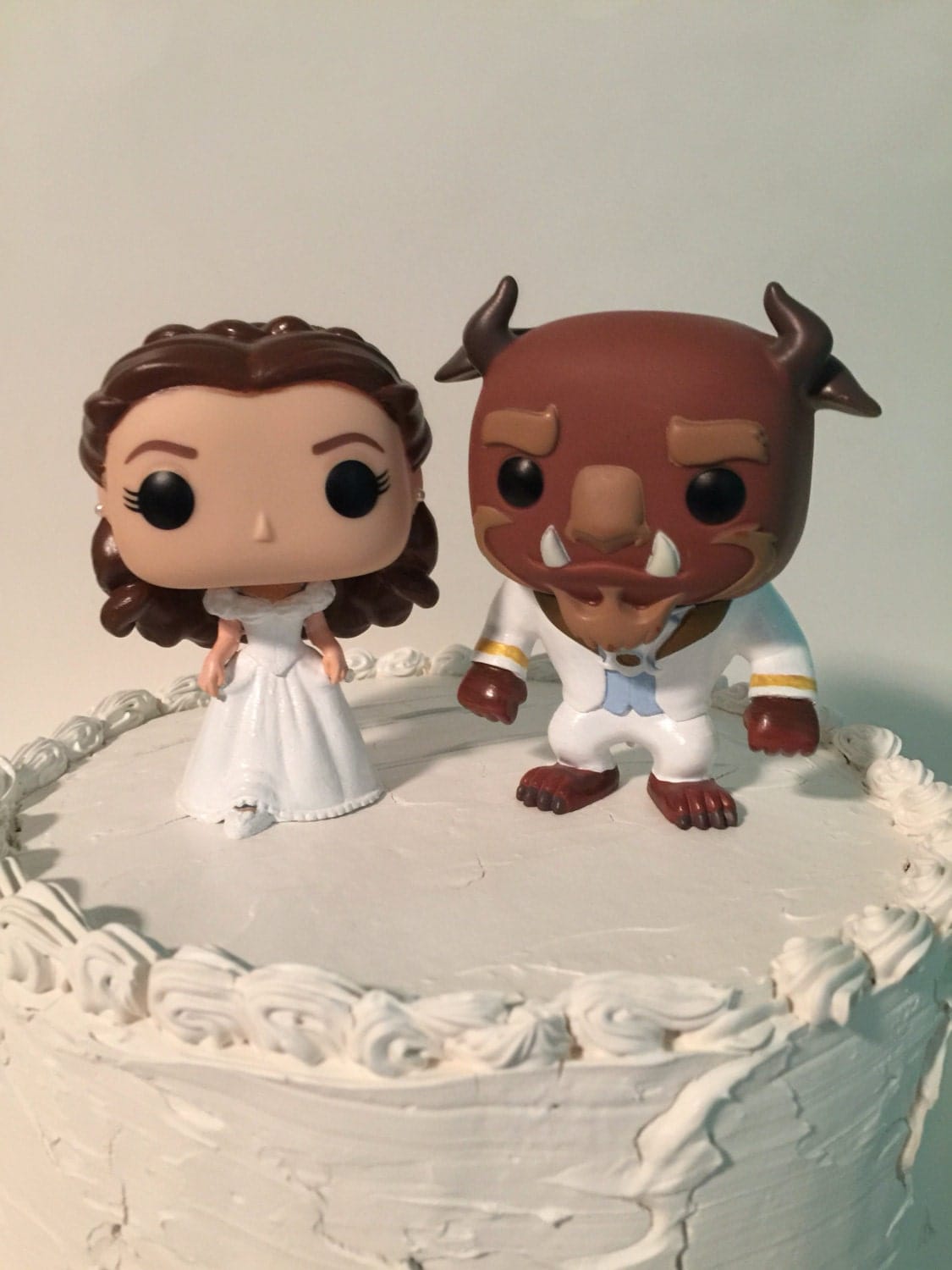 Custom Funko Pop Beauty and the Beast Wedding Cake Topper Set Custom Funko Pop Beauty and the Beast Wedding Cake Topper Set