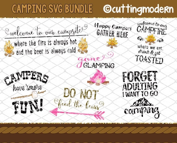 Download Camping/Glamping SVG Cut File Bundle PNG Included 15 files