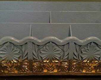 Vintage Mail Organizer-Modern-Colorized-Periwinkle and Gold