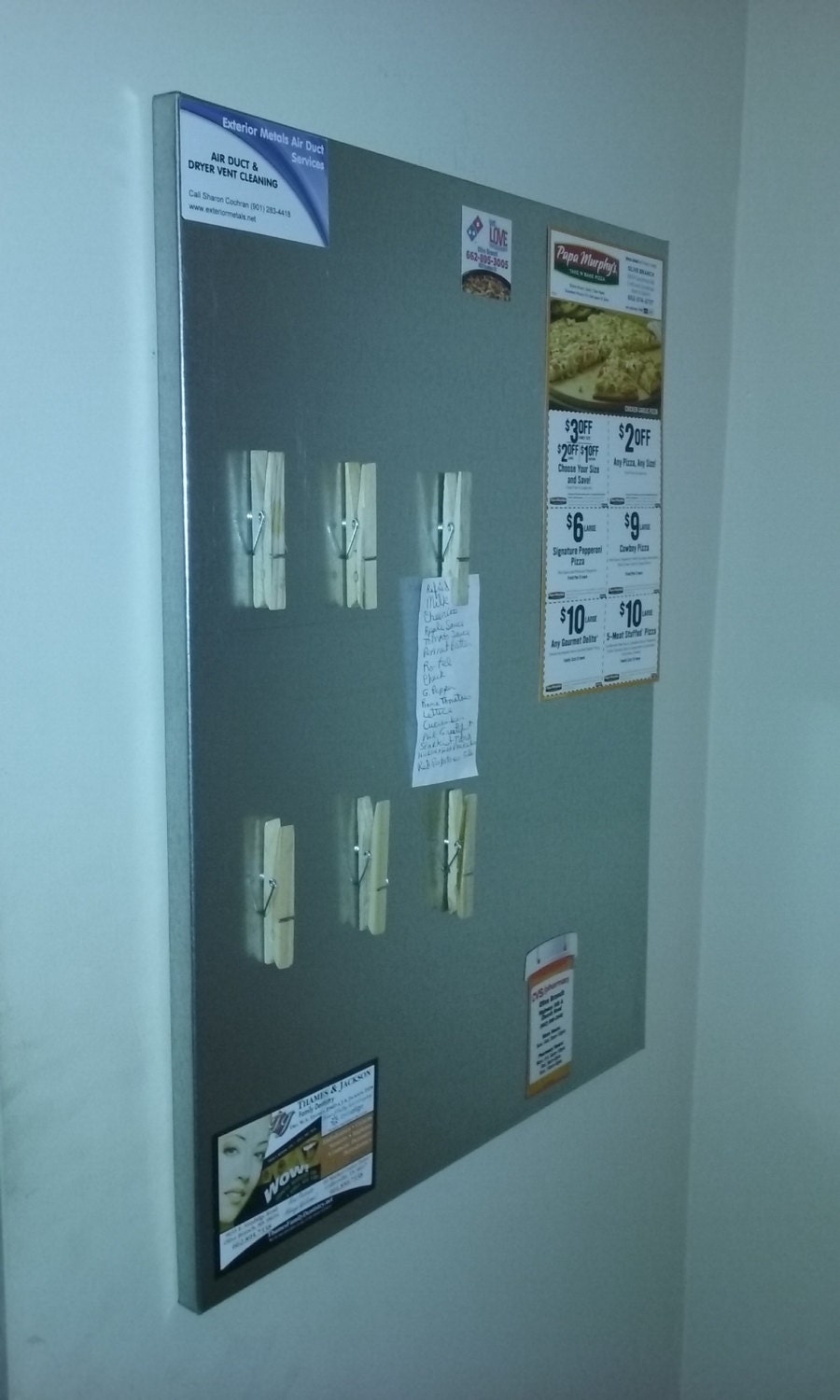 Galvanized Steel BULLETIN BOARD 26 X 20 X 1 Inches