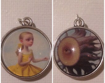 Mark Ryden Inspired 2 Sided Charm Pendant Keychain 'The Apology'