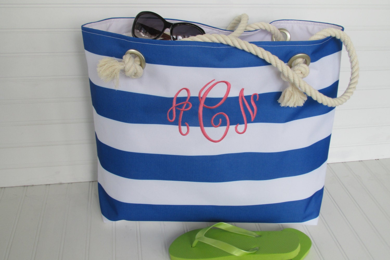 WATERPROOF Nautical Extra Large Beach Tote Bag Boat Bag