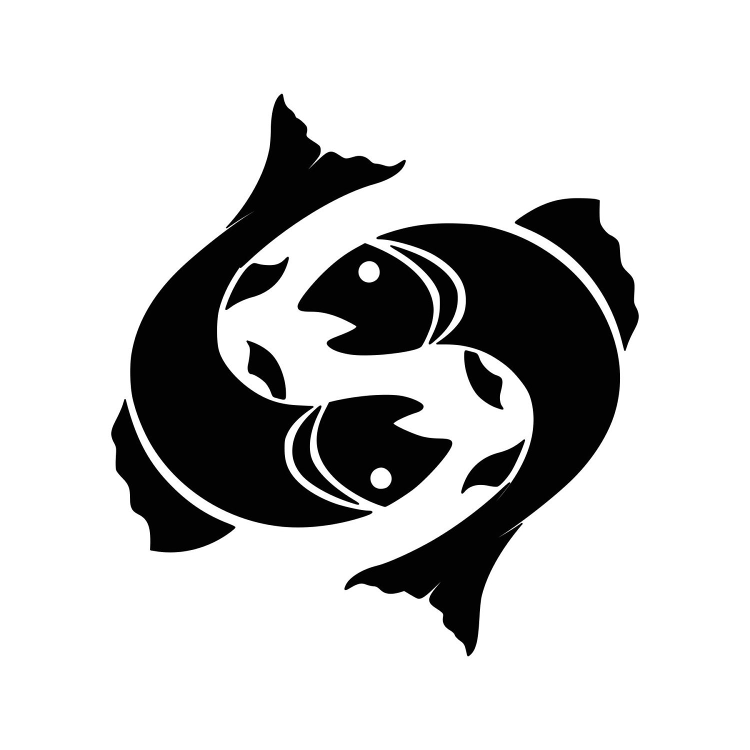 Знак зодиака рыбы на прозрачном фоне