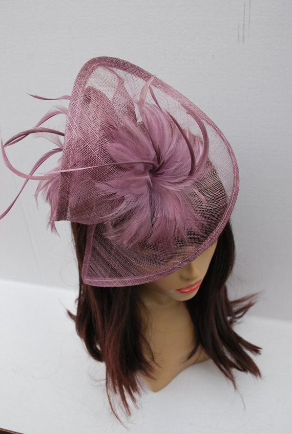 Lavender Purple Fascinator Womens Tea Party Hat by QueenSugarBee