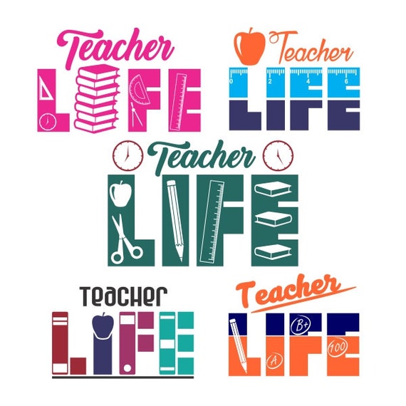 Download Teacher Life Cuttable Design SVG DXF EPS use with Silhouette