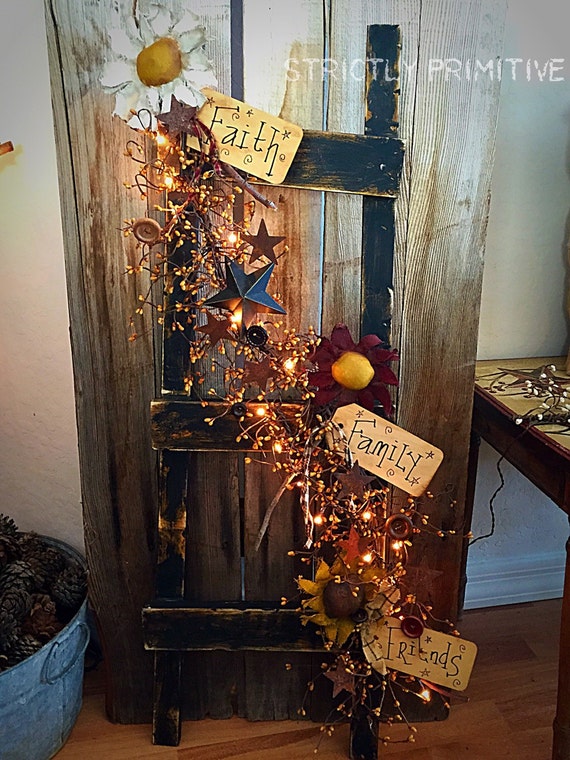 Primitive ladder with primitive garland by StrictlyPrimitive