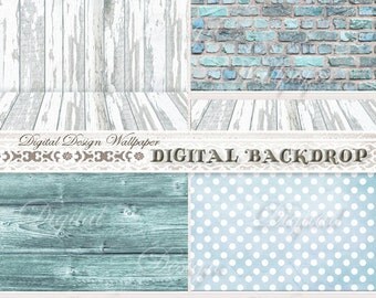 Digital Backdrop,Digital Background,Photograhy Backdrop,Newborn Photo Backdrop,White Wood Texture Backdrop,White Wood Backdrop,Brick Wall