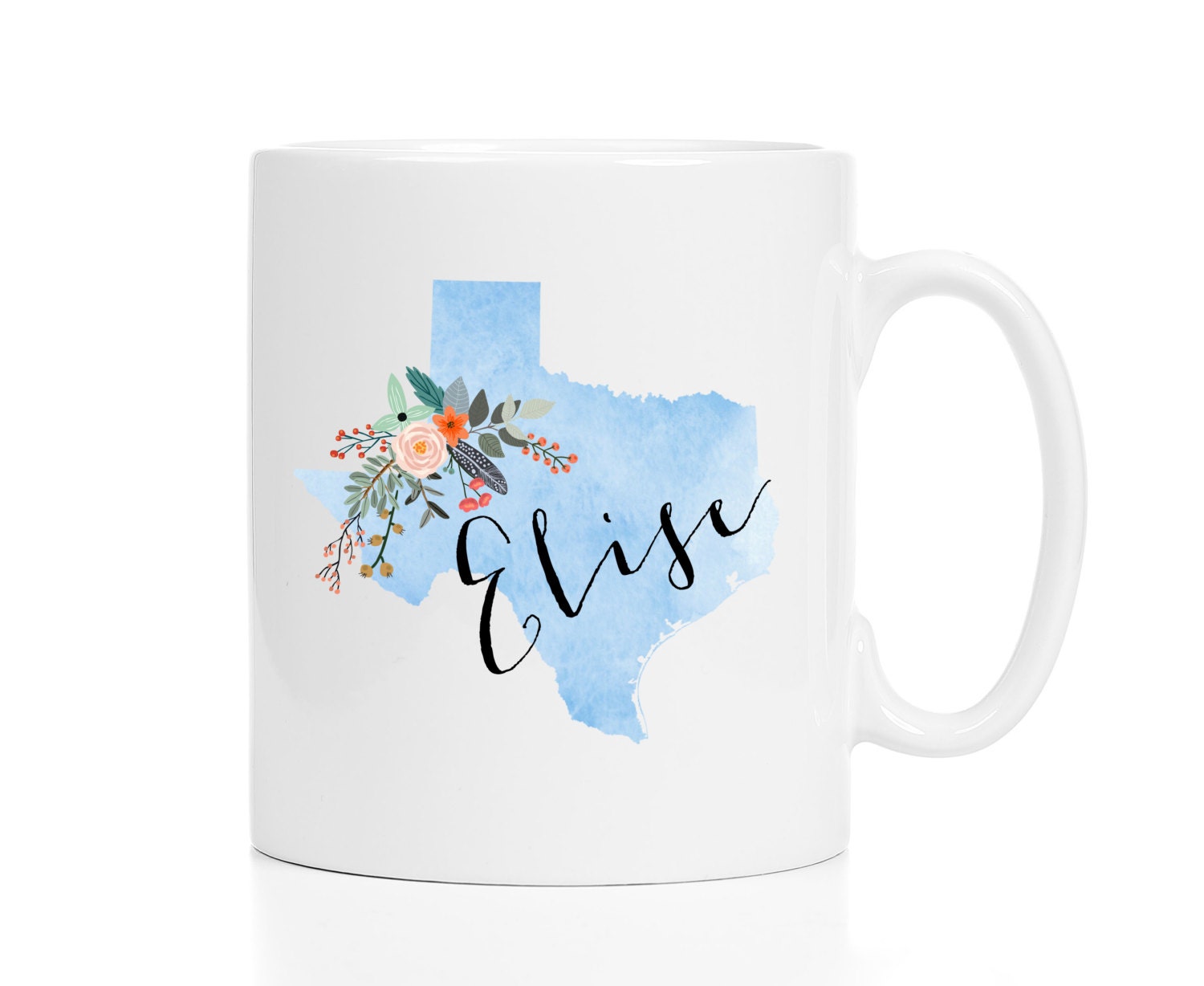 Texas Mug / Personalized Mug / Custom State Mug / Friend Gift