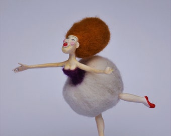 Ballerina, art doll, OOAK doll, OOAK art doll, interior doll, home decor, collectable, polymer clay doll, gift idea, ballerina doll