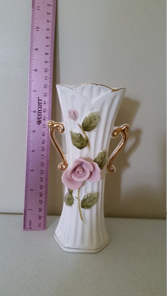 vintage ucagco japan vase porcelain ceramic w/ by dedhamtreasures